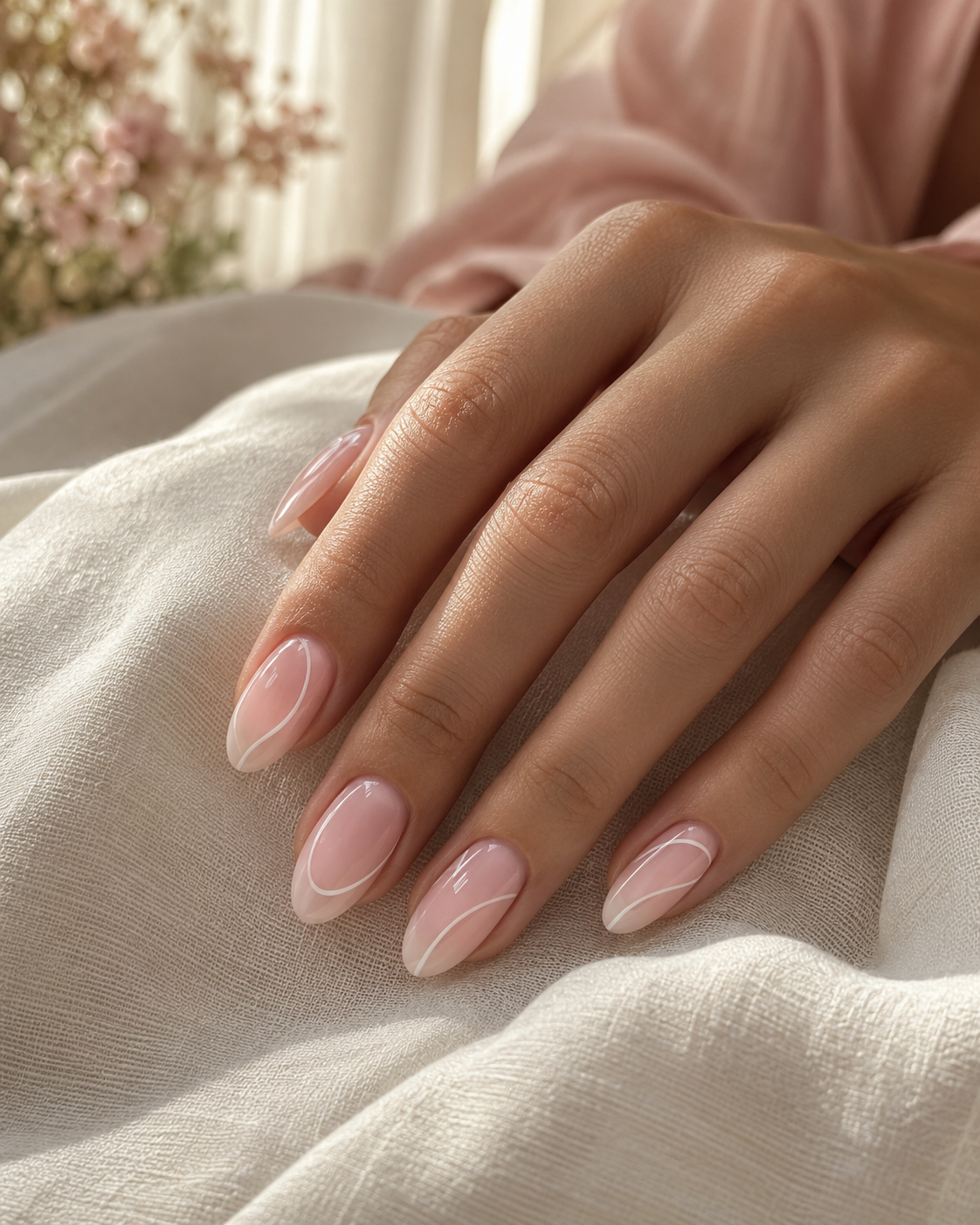 Imagem fictícia de unhas decoradas